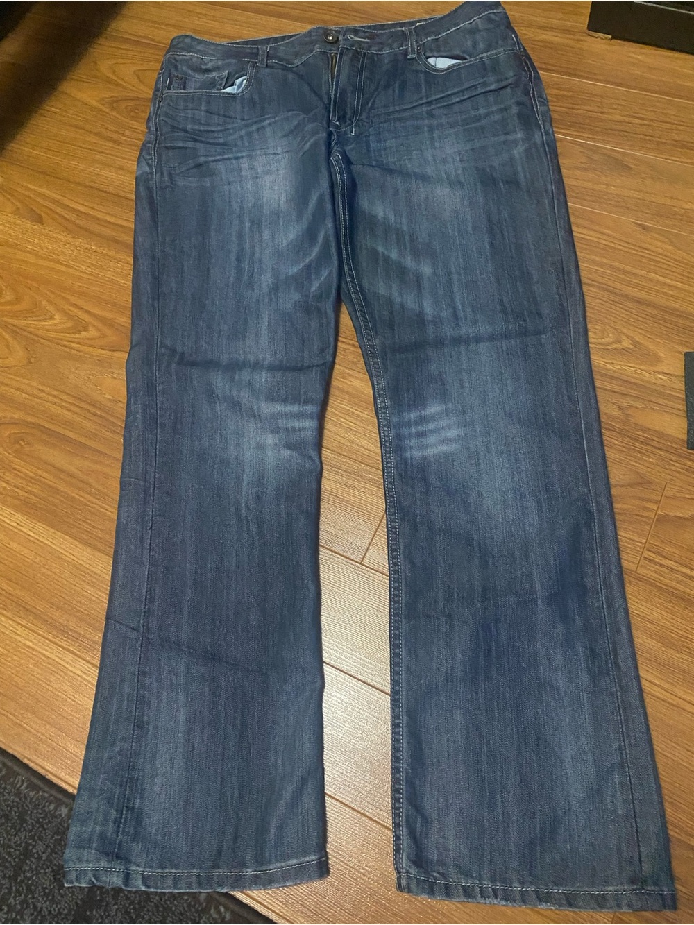 Mens Buffalo Dark Blue Bootcut Jeans slim straight - Classic Denim